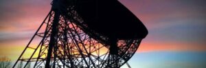 Lovell Telescope at sunset